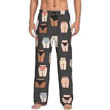Men's Adjustable Waist Pajama Pants Soft Lounge Bottoms