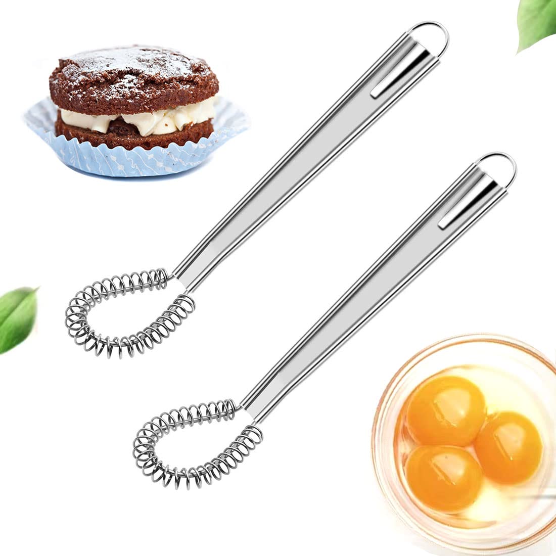 WEERSTONE 2 frusta con spirale in acciaio inox, 20 cm, colore argento