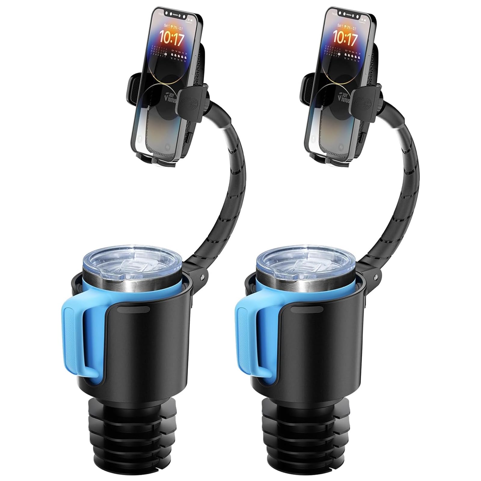 JOYTUTUS Supporto per telefono da auto, a collo di cigno lungo e spesso, per auto, adatto per iPhone, tutti gli smartphone (confezione da 2)