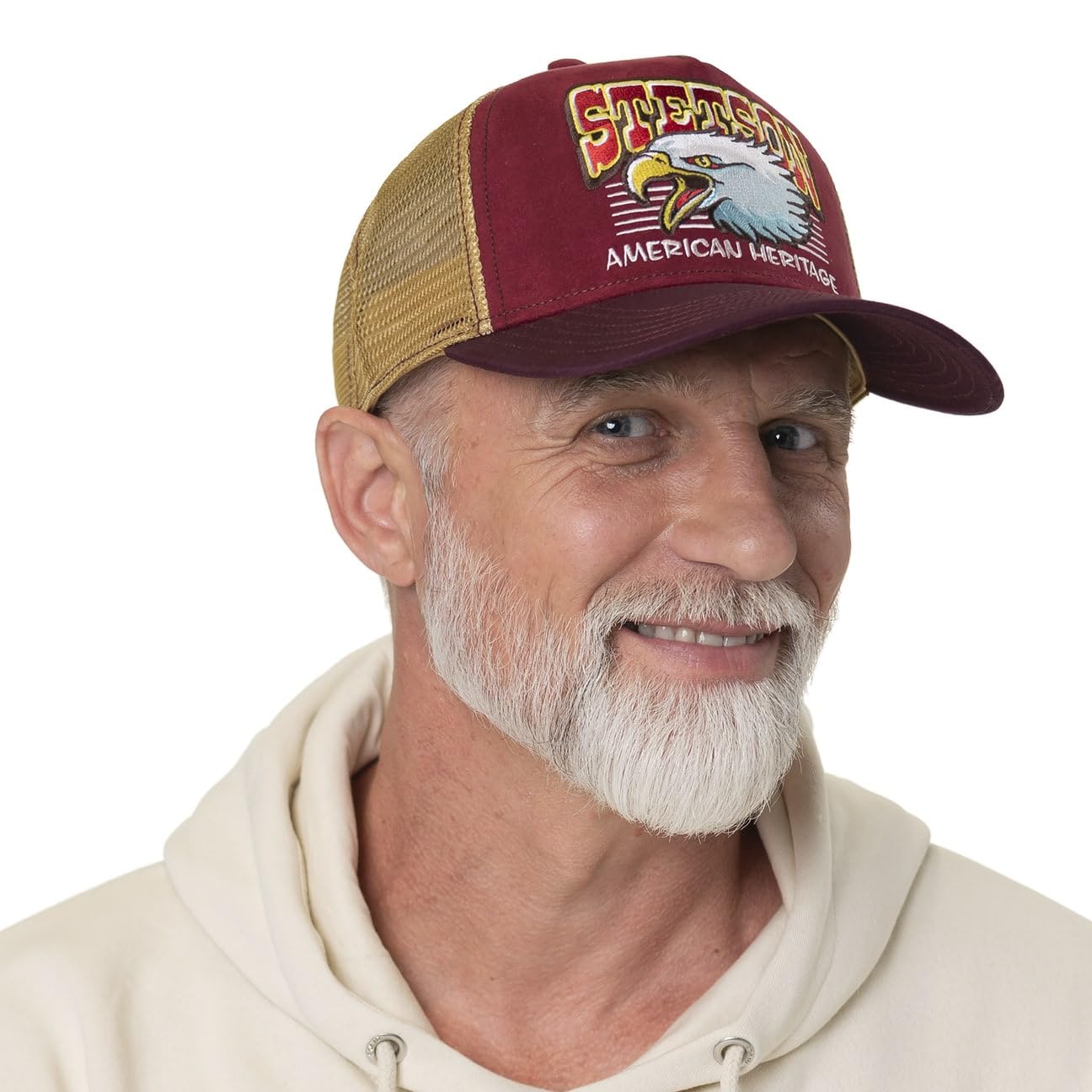 Stetson Czapka Trucker Eagle HeadKobiety/Mężczyźni - tirowca baseball cap z meshu Snapback, daszkiem, daszkiem Jesień Lato Wiosna Zima