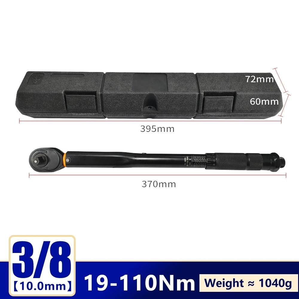 Llave Torque Juego de llaves dinamométricas ajustables, herramienta preestablecida accionamiento para reparaciones trinquete cuadrado coche Llave dinamométrica Drive(3-8 Drive)