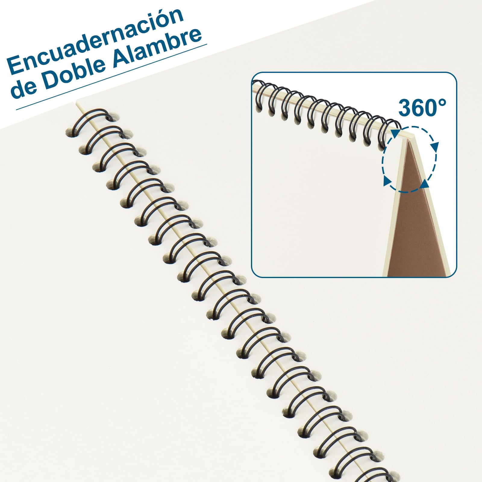 ZCZN Cuaderno A5 Hojas Blancas Libretas 12 Pack Cuaderno Espiral de Diarios con Cubierta de Kraft, 60 hojas/120 Páginas para Viajar Dibujo Escribir