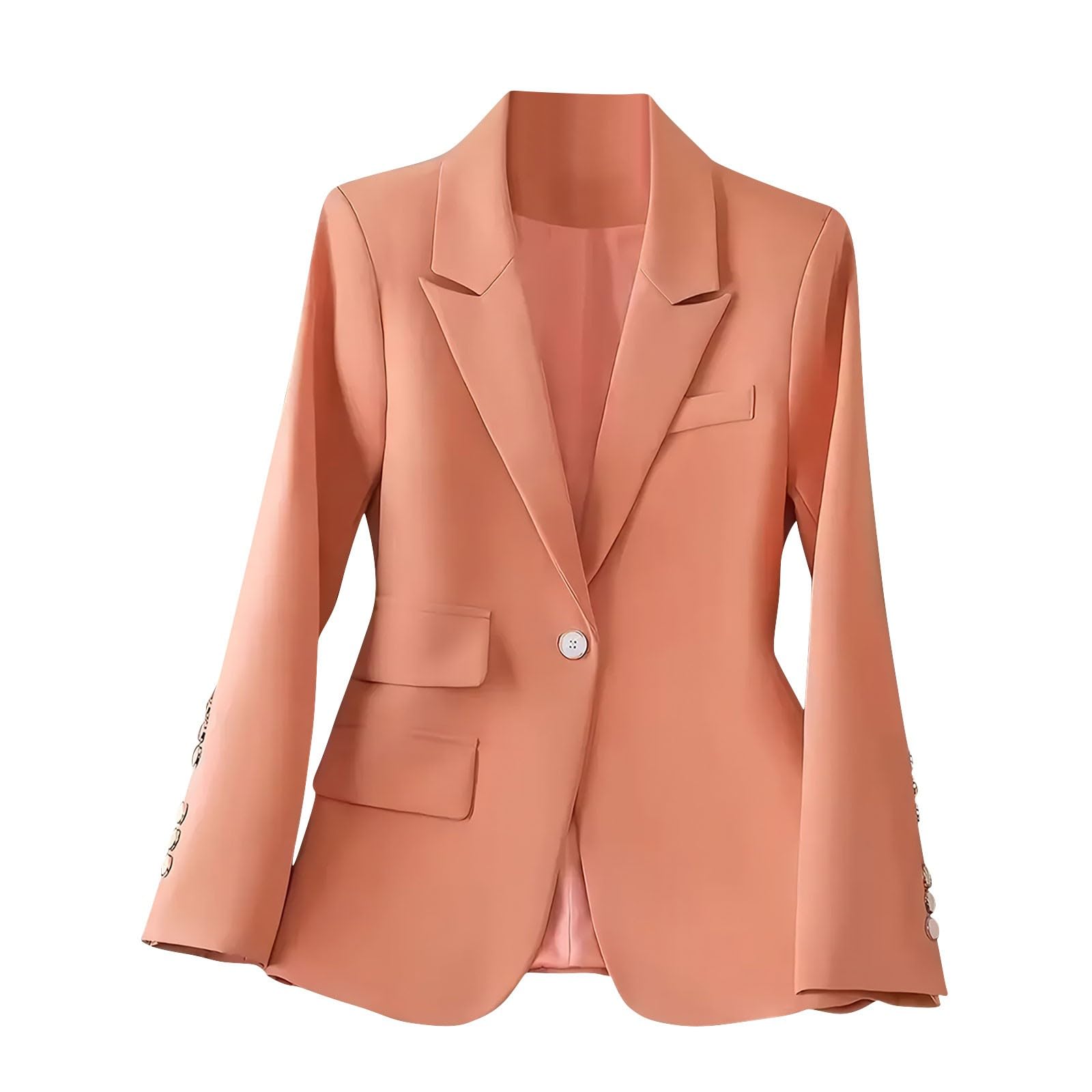 Blazers for Women Casual Lightweight Slim Waist Women Blazer Summer Button Down Long Sleeve Blazer Cardigan Jackets