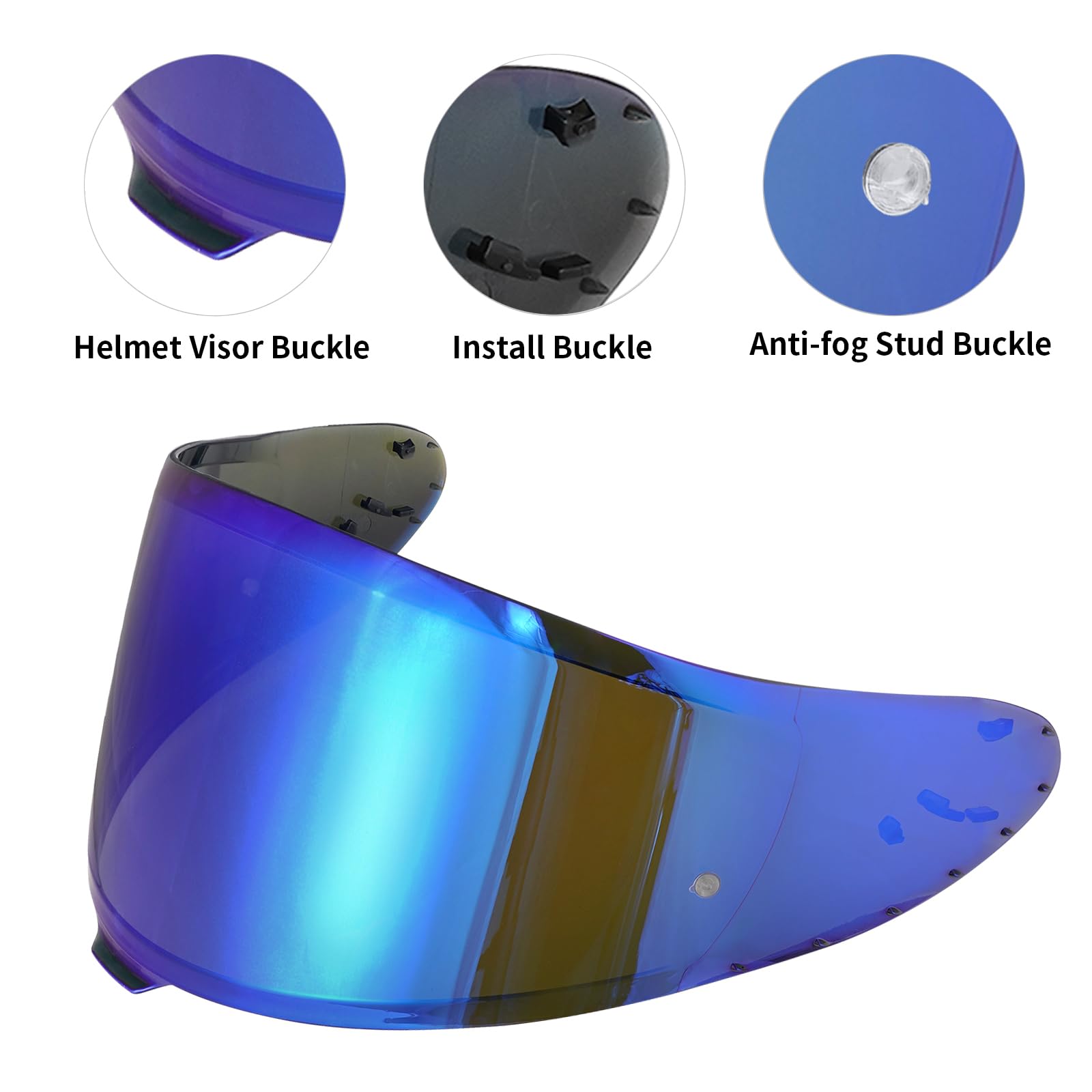 Visera Casco Moto Reemplazo para Z8 NXR2 RF1400 RF-1400 CWR-F2 | Lente de Casco de Protección contra el Viento para Motocicleta,Accesorios para X15 X-Fifteen X-SPR Pro CWR-F2R