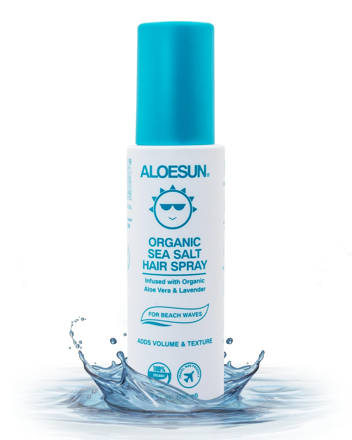 ALOESUN Organic Sea Salt Hair Spray - Texture Volume Hairspray for Men Women with Aloe Vera Lavender -