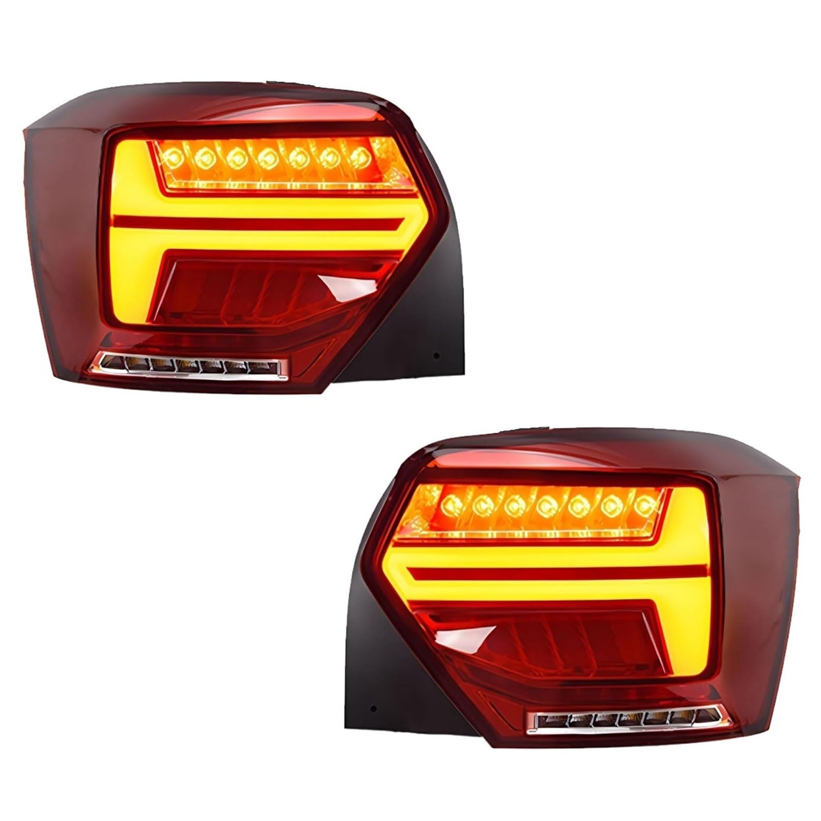 Car Tail Light Assemblies for VW Polo Plus 2019 2020 2021 2022 2023,LED Tail Lights Brake Lamp Replacement Taillights Rear Brake Lamp Taillight Rear Reverse Stop Brake