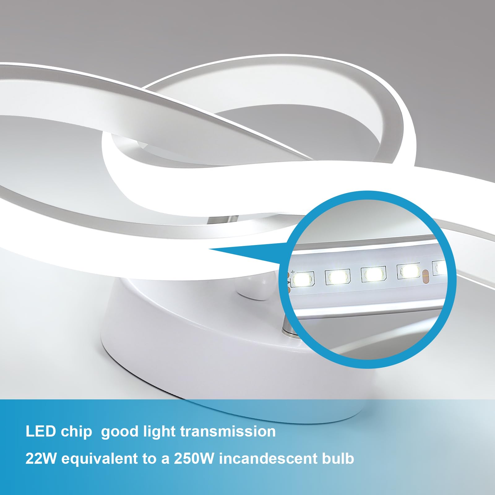 Osairous Plafoniera LED Soffitto Moderna, 22W 2500LM Lampada da Soffitto Design Forma di Fiore, Lampadario LED Bianco Soggiorno per Camera da Letto Cucina Corridoio, Bianco Freddo 6500K, 25CM