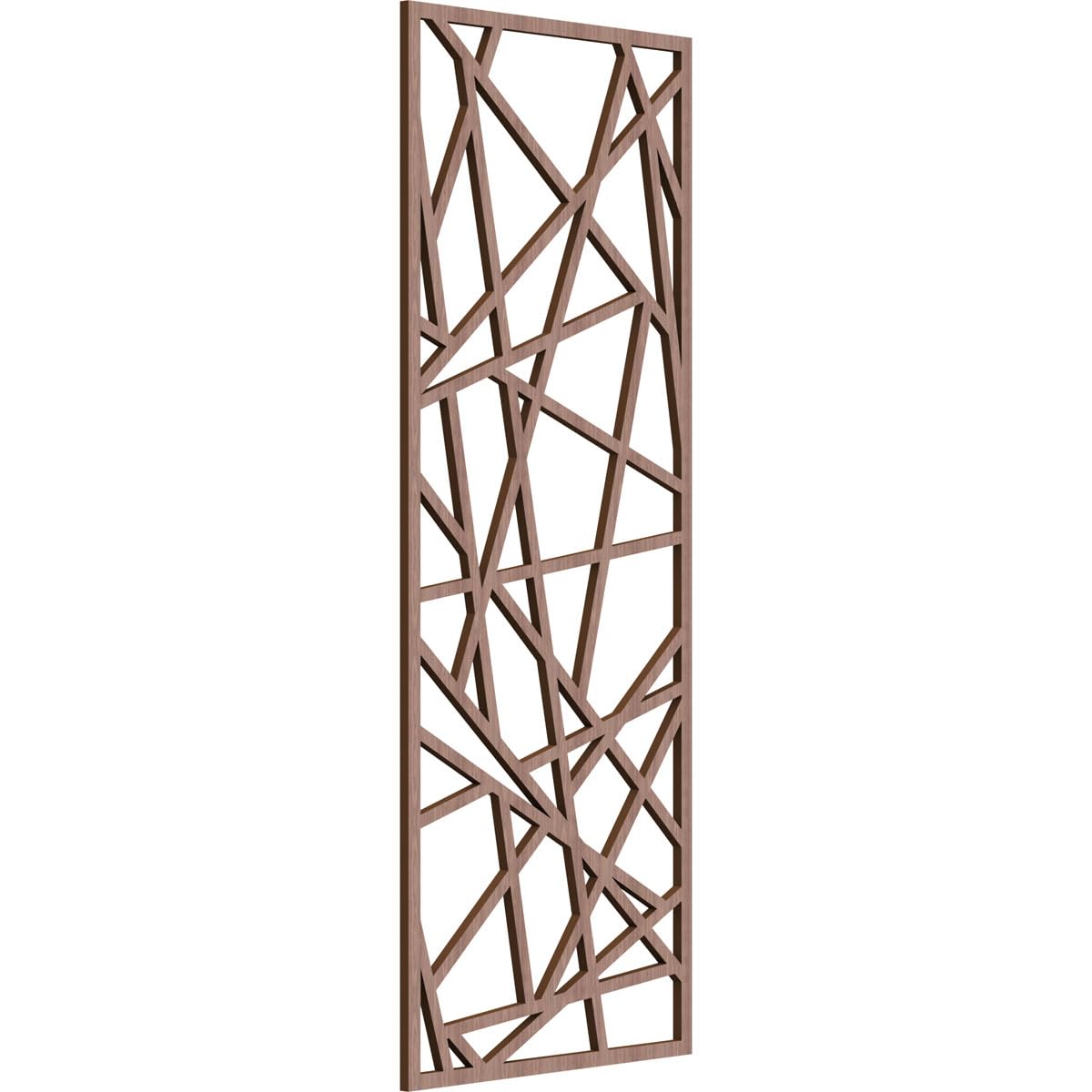 Conway Decorative Pierced Fretwork Wood Wall Panels, 17 3/8"W x 44 3/8"H x 3/8"T, Walnut