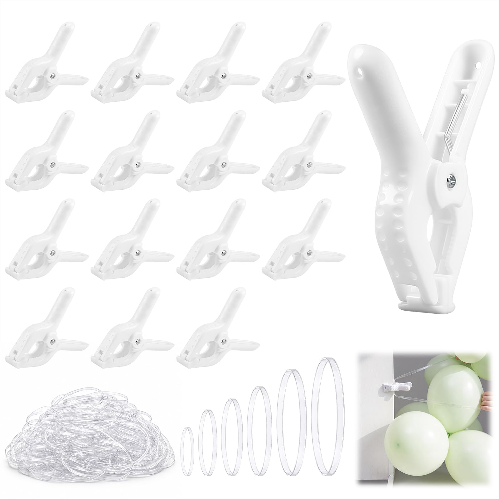 Photo 1 of LemonRoad Balloon Arch Clip and Rubber Band Set