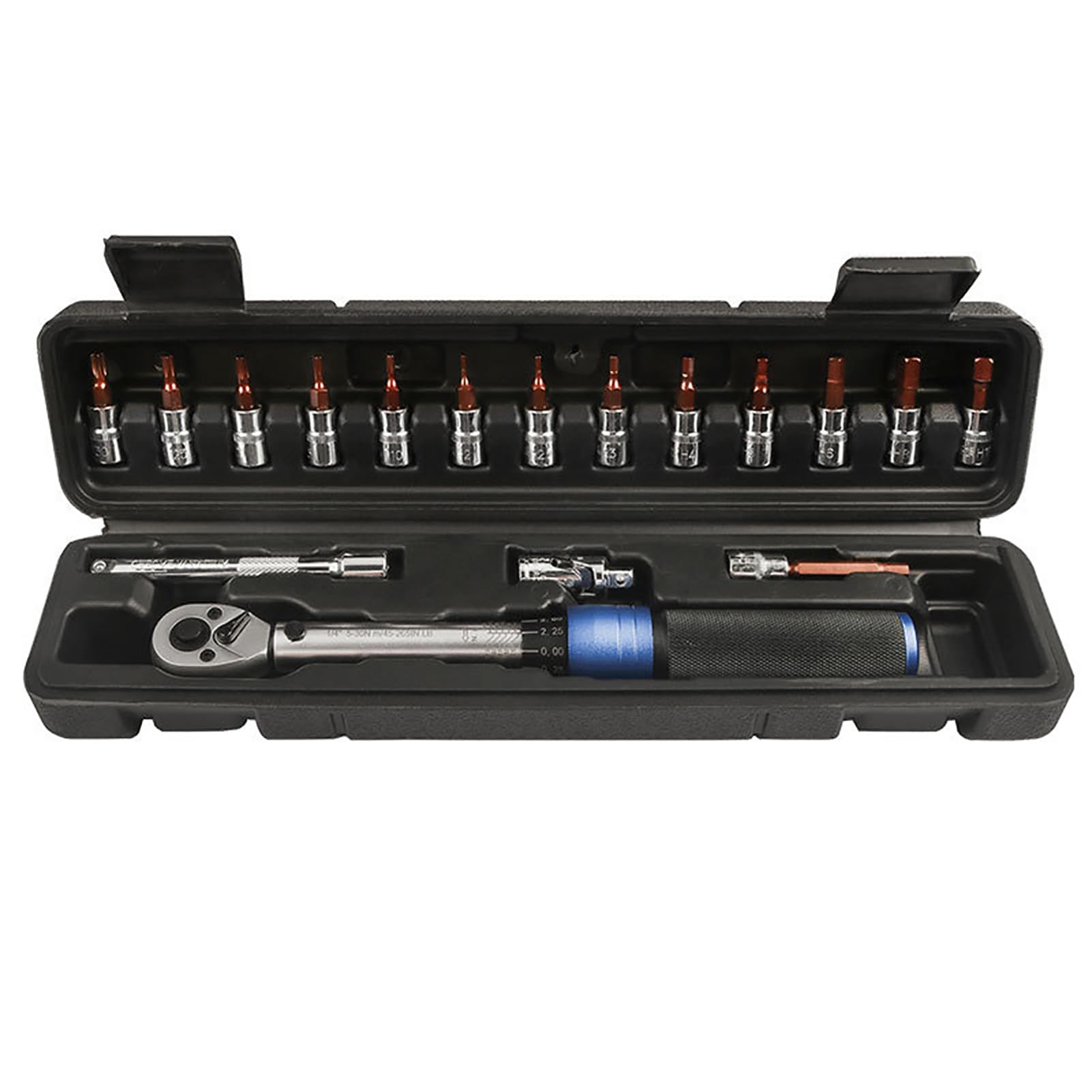 Set di chiavi dinamometriche regolabili, attacco da 1/4 pollici 3/8 pollici, 5-30 N.m 10-60 N.m, chiave dinamometrica a scatto a doppia gamma per riparazioni di biciclette, (5-30N.m)