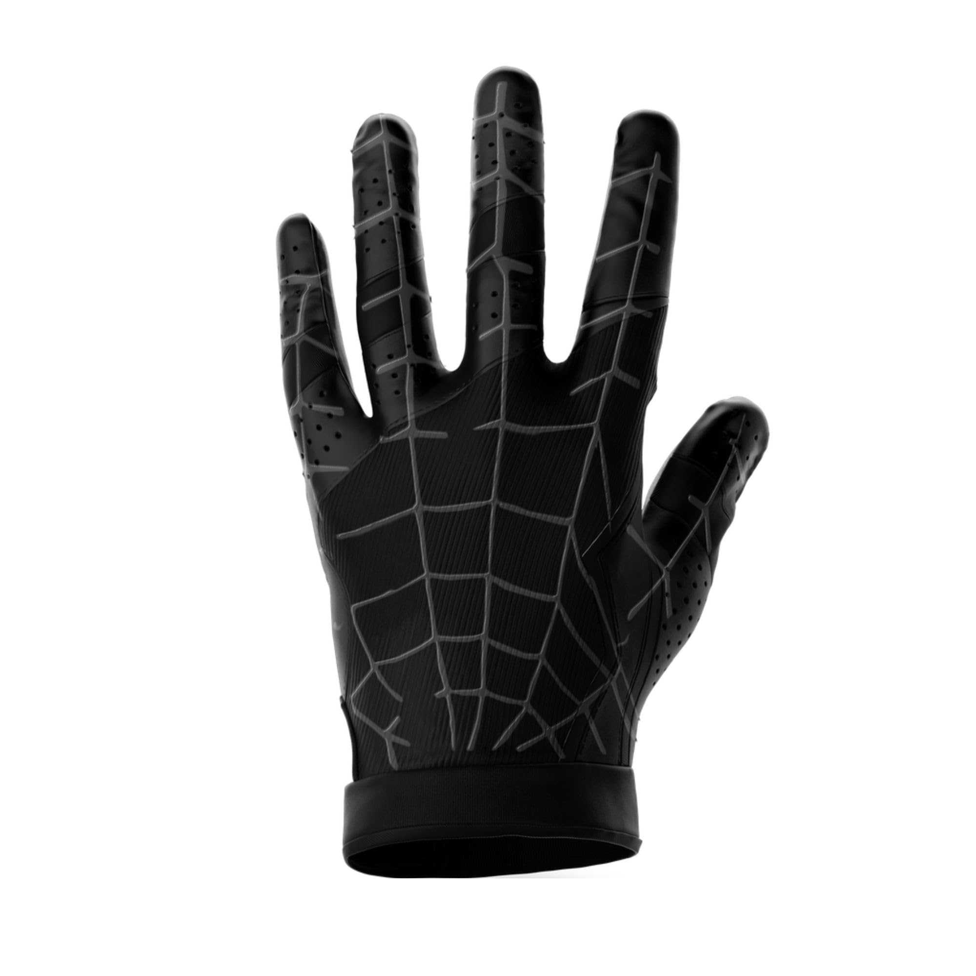 HIGHLIGHT FACTORY ATL Black Web They Not Like Us - Football Gloves for Youth and Adult - Ultra Grip Wide Receiver Gloves - Superior Support and Protection - Adult and Youth Sizes (Youth Large)