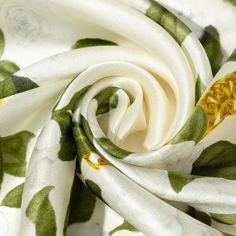 Image of ANDANTINO 100% Mulberry Silk Scarf -21 inch Square Neckerchief with Gift Packed