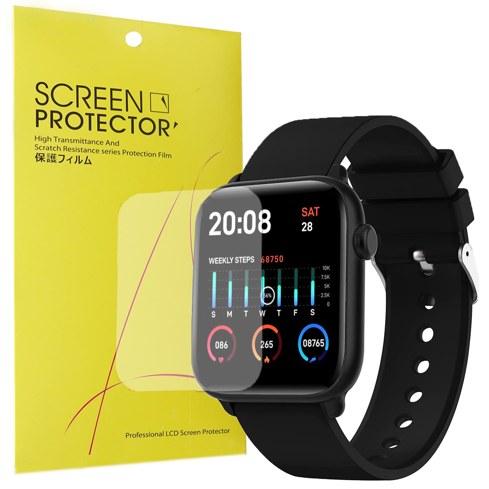 Compatible for XPLORA XMOVE Screen Protector, Lamshaw [6 Pack] Full Coverage TPU Clear Film Compatible with XPLORA XMOVE Activity and Fitness Tracker (6 Pack)