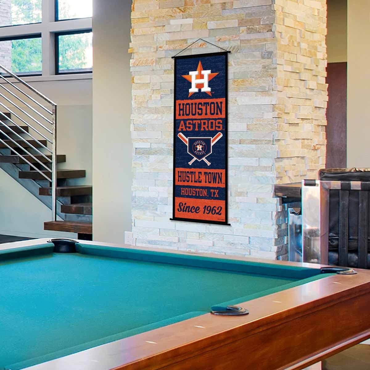 PANNEAU EN ÉTAIN Houston Astros rétro décor métal dôme mur