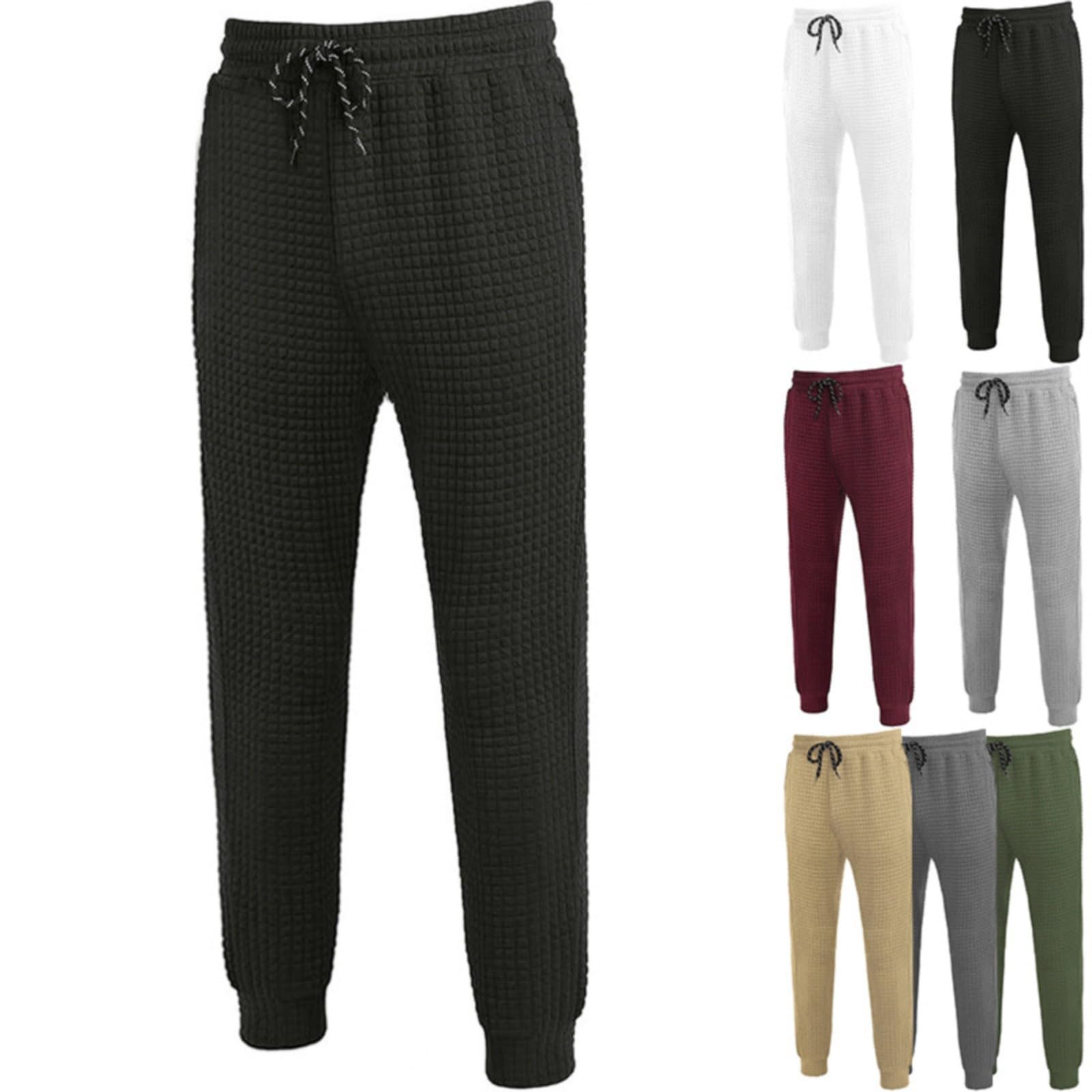 Pantalon de jogging long pour homme avec gaufré, pantalon de sport avec
