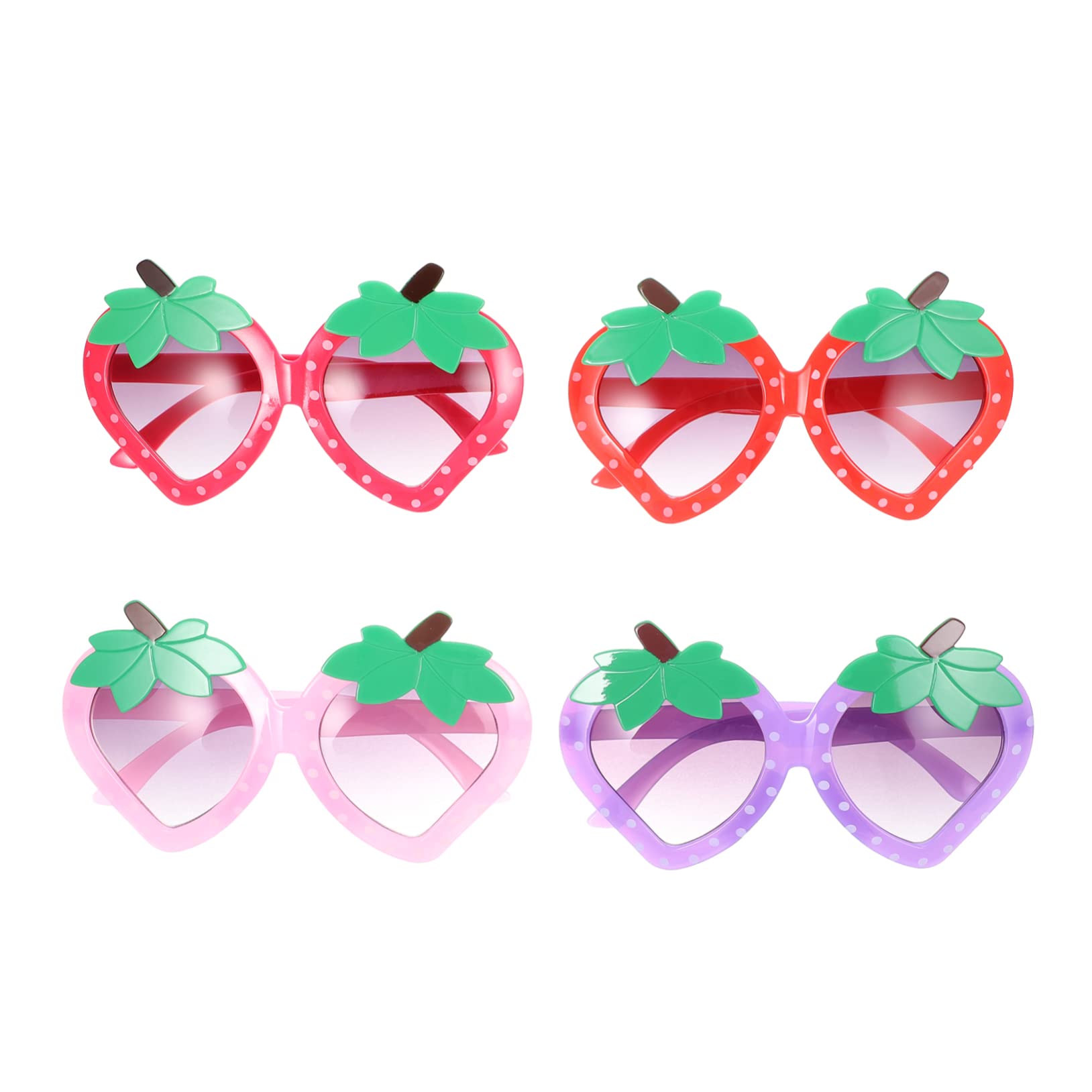 Holibanna 4 Pairs of Strawberry Sunglasses for Toddlers Boys and Girls Baby Glasses Girls Strawberry Shaped Polarized for Parties and Festivals