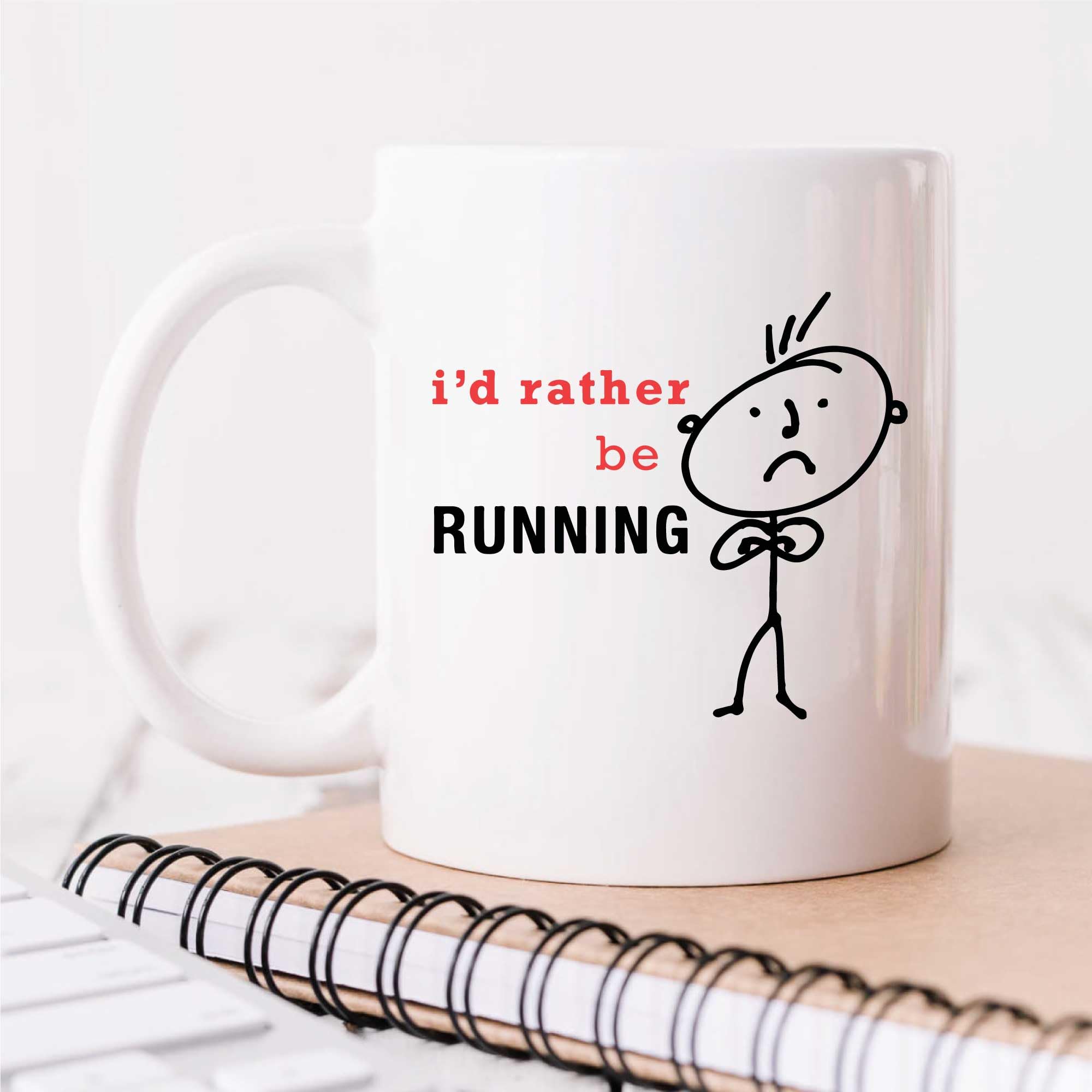 60 Second Makeover Limited Mens I'd Rather Be Running Mug - Perfect Running for Men, Fitness Gifts, and Unique Gifts for Runners Run Accessories for Women Runner