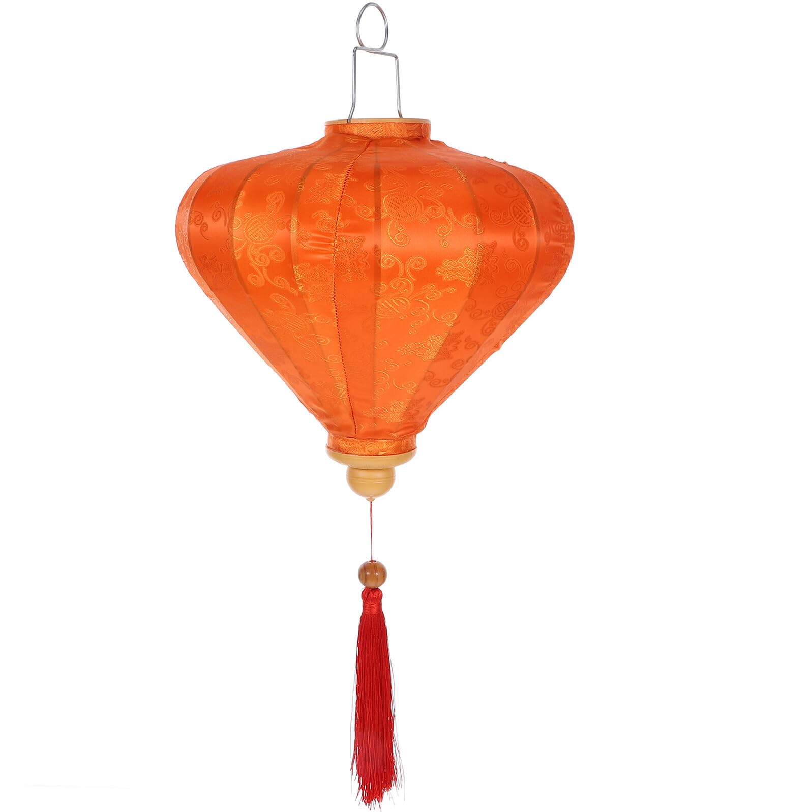 Vietnamesische Laterne und Orangefarbener Oberfläche aus Flockigem Stoff Geeignet mit Klassischer Form zur Romantischen Dekoration für Garten oder Deckenhängung