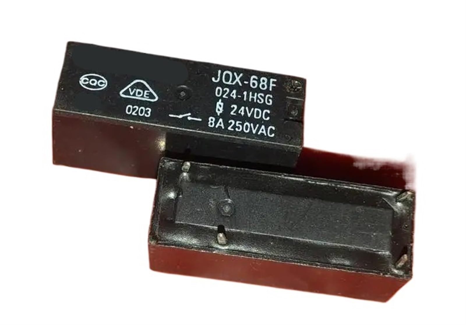 Relais électromécanique JQX-68F 024-1HSG 24V CC pour automatisme - 2