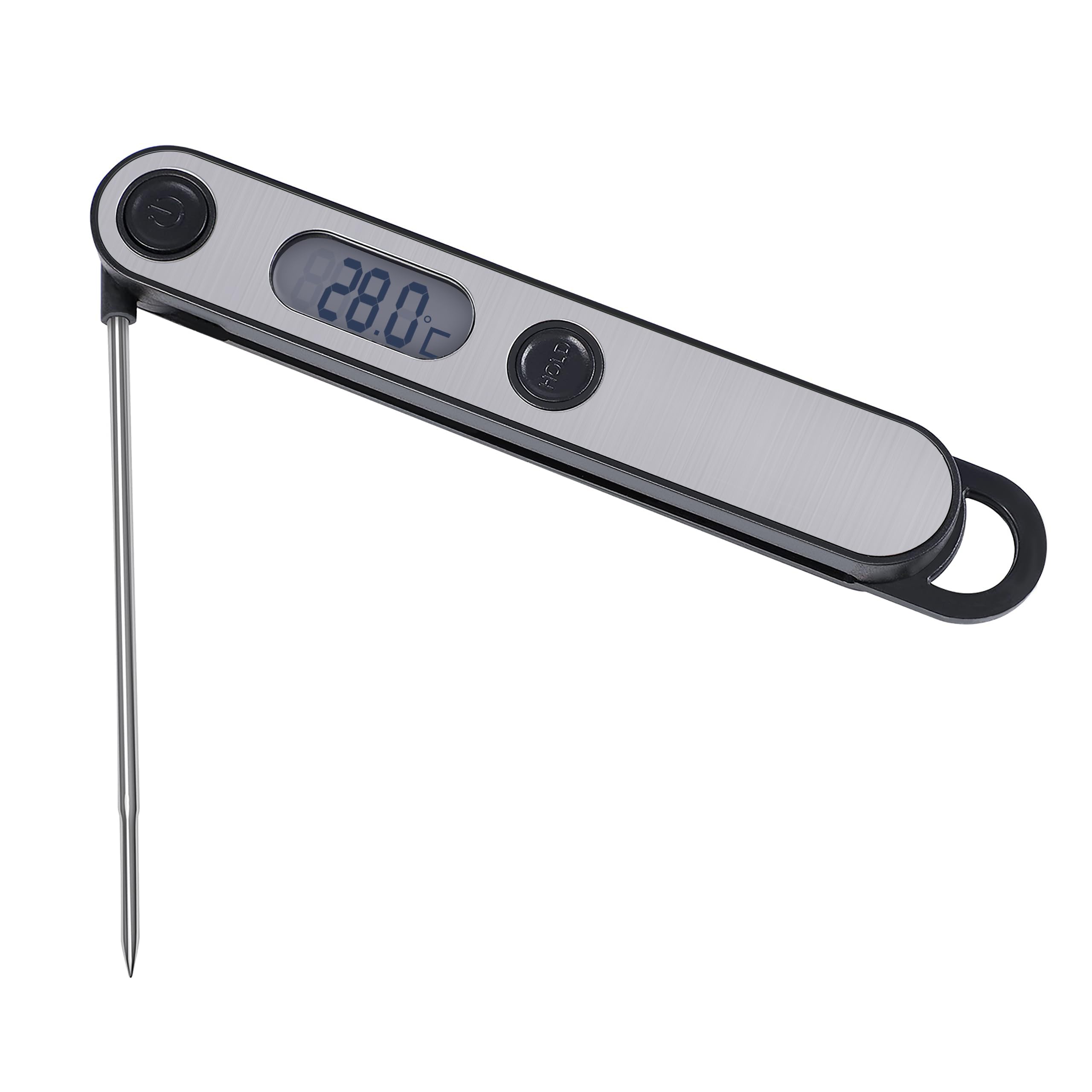 Instant Read Meat Thermometer: Ultra-Fast Cooking Thermometer with Backlight and Calibration. Ideal for Kitchen Gadgets, Grill Accessories, and Outdoor Grilling.