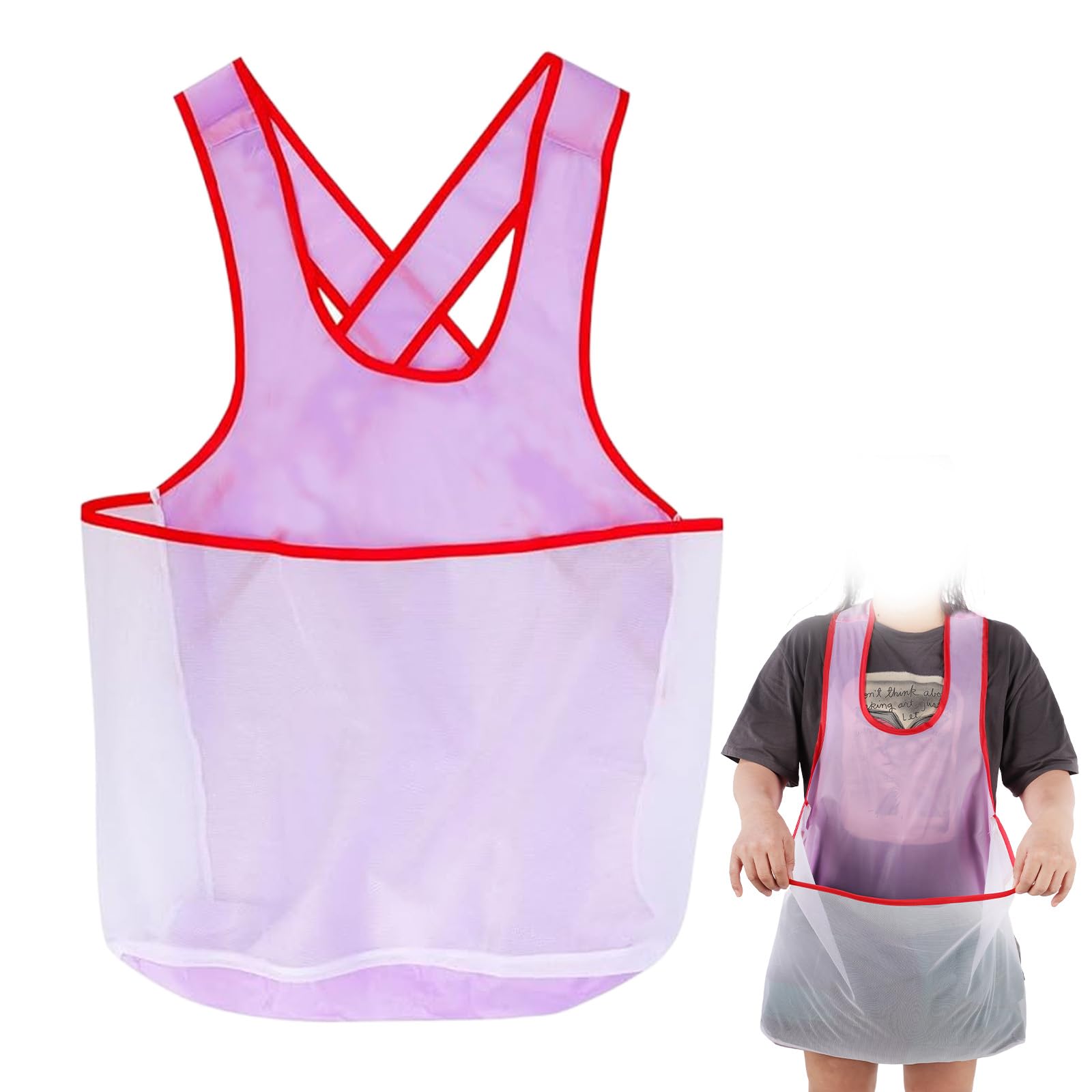 Portable Clothes Drying Apron, Large Capacity Waterproof Laundry Apron with Pouch, Gardening Apron Fruit Picking Bag