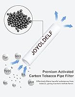 Vista 2 de Joyoldelf Filtros de tubo de 0.354 in - Filtros de carbono de 120 unidades para pipa de tabaco con experiencia de fumar superior prémium