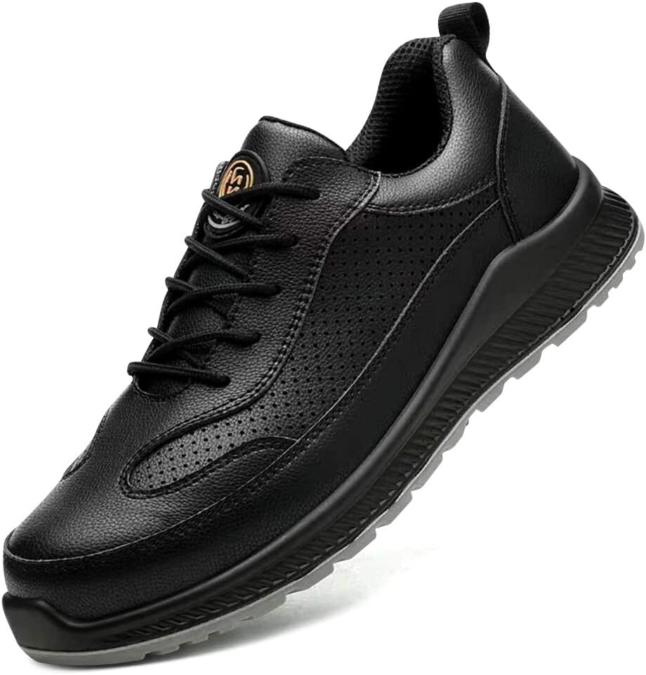 KUNWFNIX Steel Toe Sneakers for Men Women Lightweight Safety Shoes Comfortable Puncture Proof Slip On Composite Toe Work Shoes