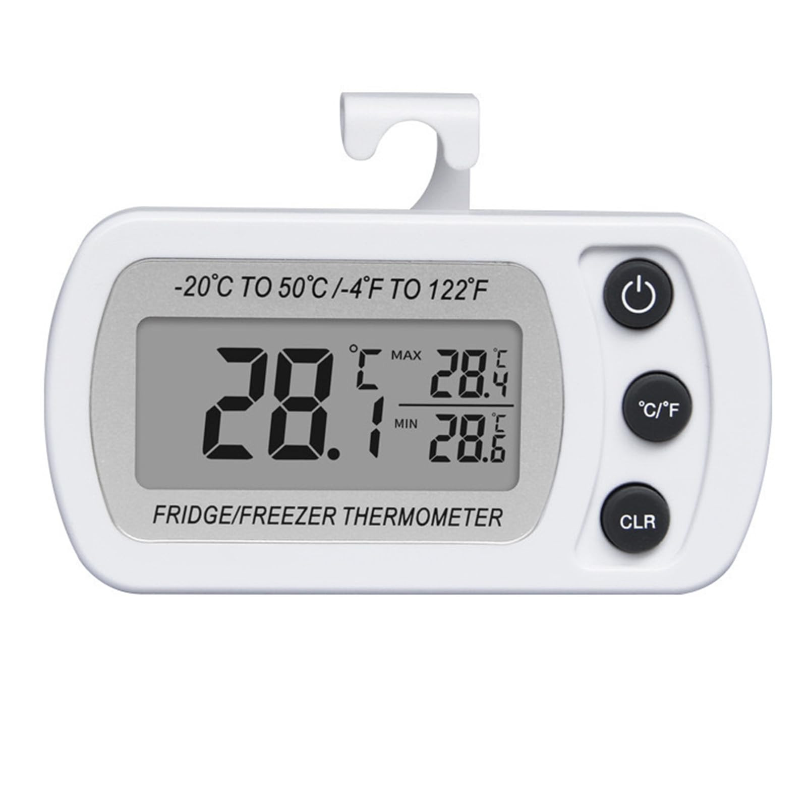 STAYOUNG Fridge Thermometer - Digital Refrigerator Thermometer，Waterproof Led Display, Convertible °C/°F, Max/Min Recording Function, Suitable For Refrigerator, Freezer, Kitchen, Room