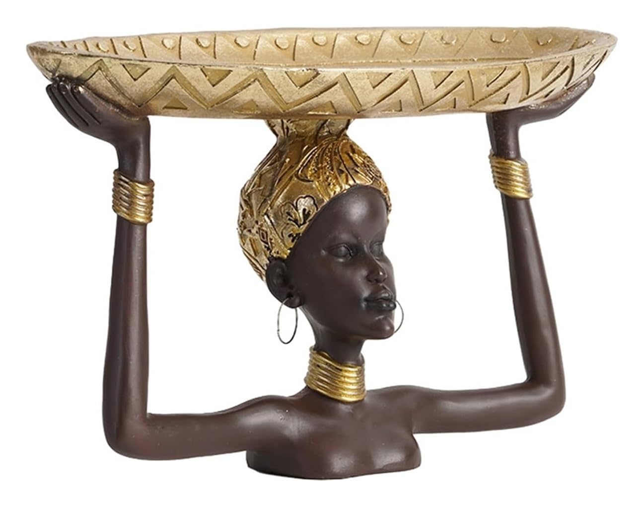 Kukuuu One Color African Trays Figurines Lady Statues And Sculptures For Home Decor For Wedding,Church,Holiday Decor