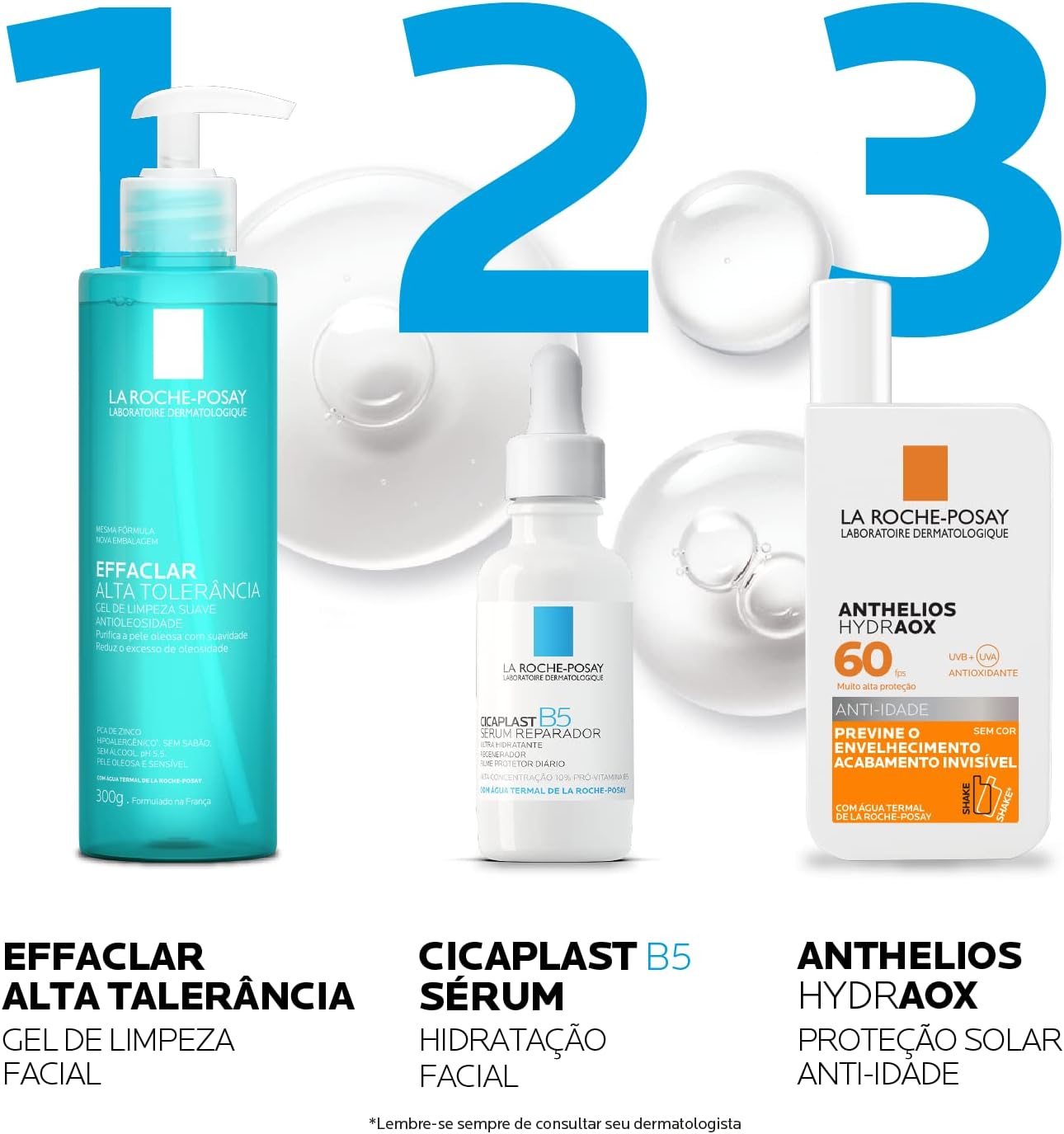La Roche-Posay, Cicaplast B5 Sérum 30ml, Reparador Facial Intensivo Diário, Regnerador, Ultra Hidratante, Fórmula Hipoalergênica La Roche-Posay, Cicaplast B5 Sérum 30ml, Reparador Facial Intensivo Diário, Regnerador, Ultra Hidratante, Fórmula Hipoalergênica