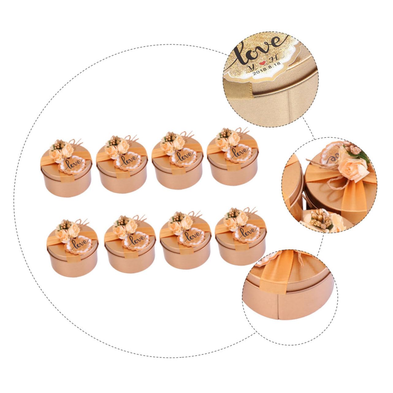 Healeved 8pezzi Scatole Per Matrimonio Da Scatoline Eleganti Per Confetti e Piccole Decorazioni Color Per Feste e Compleanni
