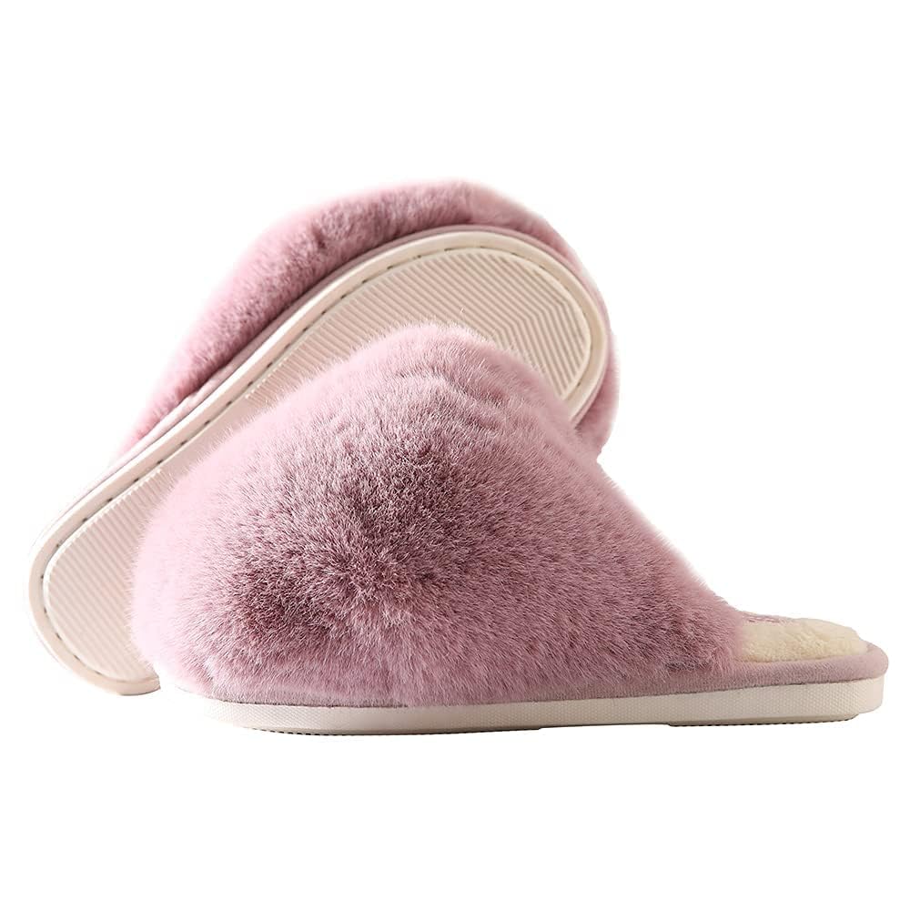 JOMIX Ciabatte Pelose Donna Invernali Pelliccia Sintetica Pantofole Calde