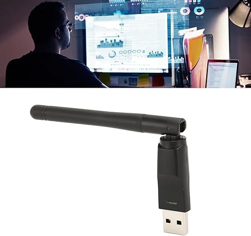 Miniatura 6 de Adaptador WiFi USB para PC, 150Mbps MT7601 802.11 b g n Adaptador de red para escritorio, antena de alta ganancia de 2.4 GHz soporta Win XP, 2000,