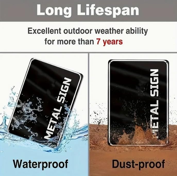 Miniatura 2 de Letreros de metal retro sarcásticos con texto en inglés "You Can't Scare Me", carteles divertidos adecuados para decoración de pared, calle, patio,