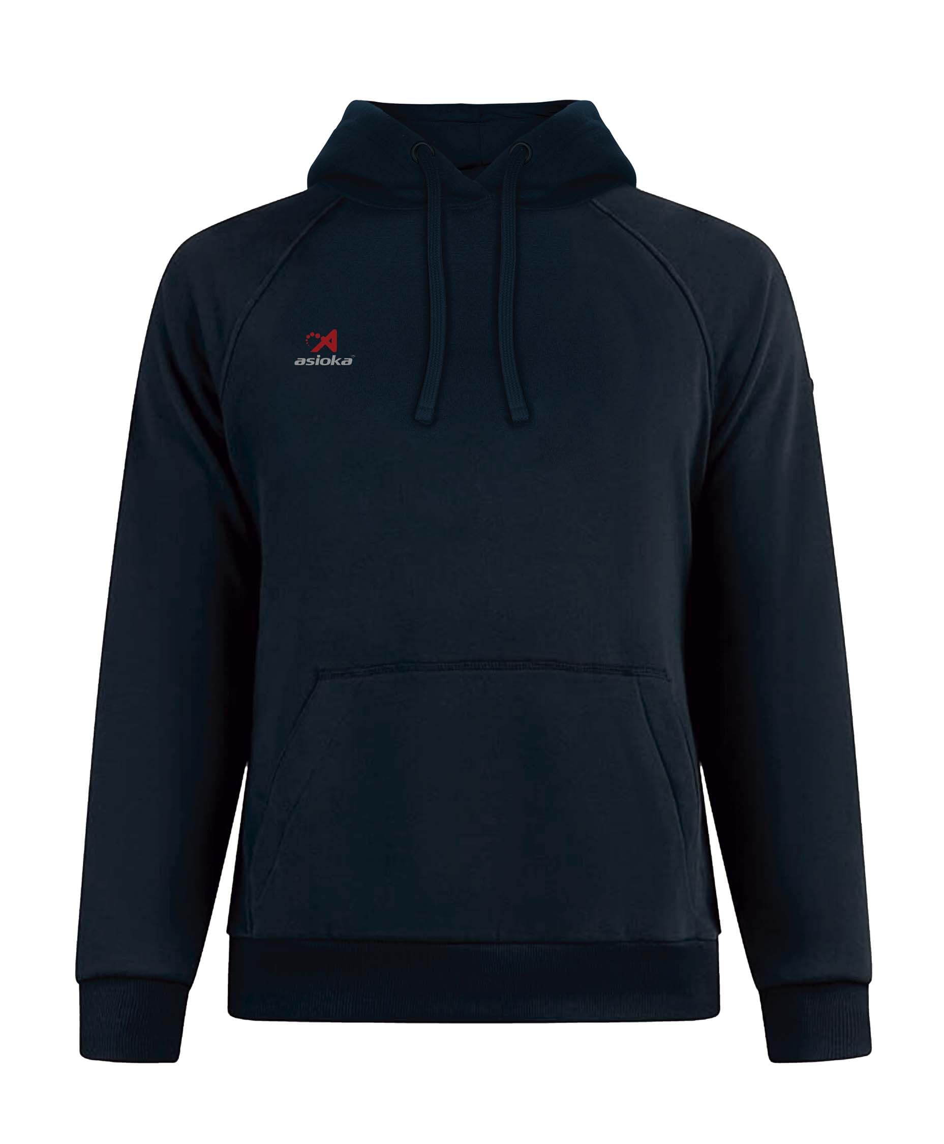 Asioka Känguru-Sweatshirt für Herren mit Taschen und Kapuze, 65% Polyester, 35% Baumwolle, lässiger und lässiger Look - Herstellergarantie, Marineblau, S