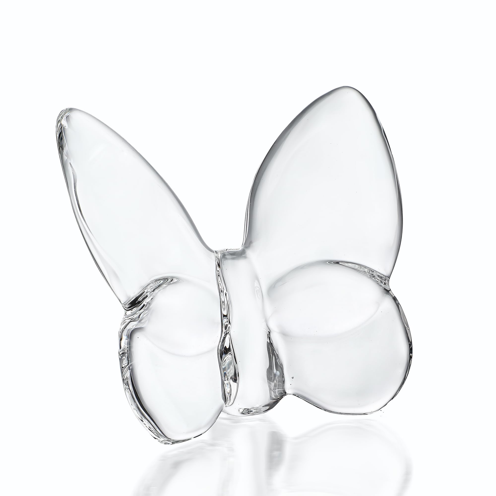 kanpuraCrystal Flying Butterfly Figurine Collection Cut Glass Butterfly Ornament Statue Crystal Animal Collectible (Clear)