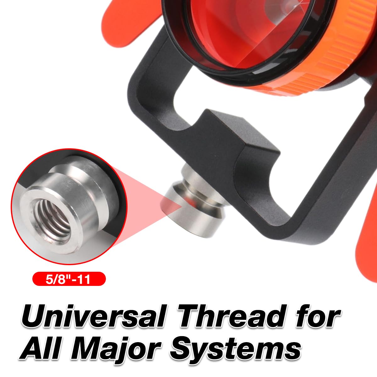 Metal Single Tilt Prism, Surveying Prism With Soft Bags for Land