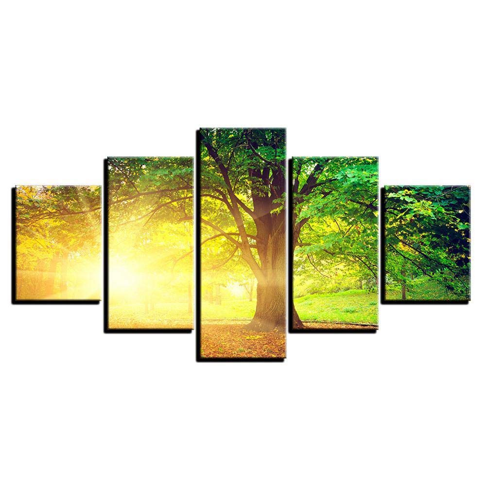 Art mural pour salon : transformez votre canapé avec cette toile sunset woods moderne