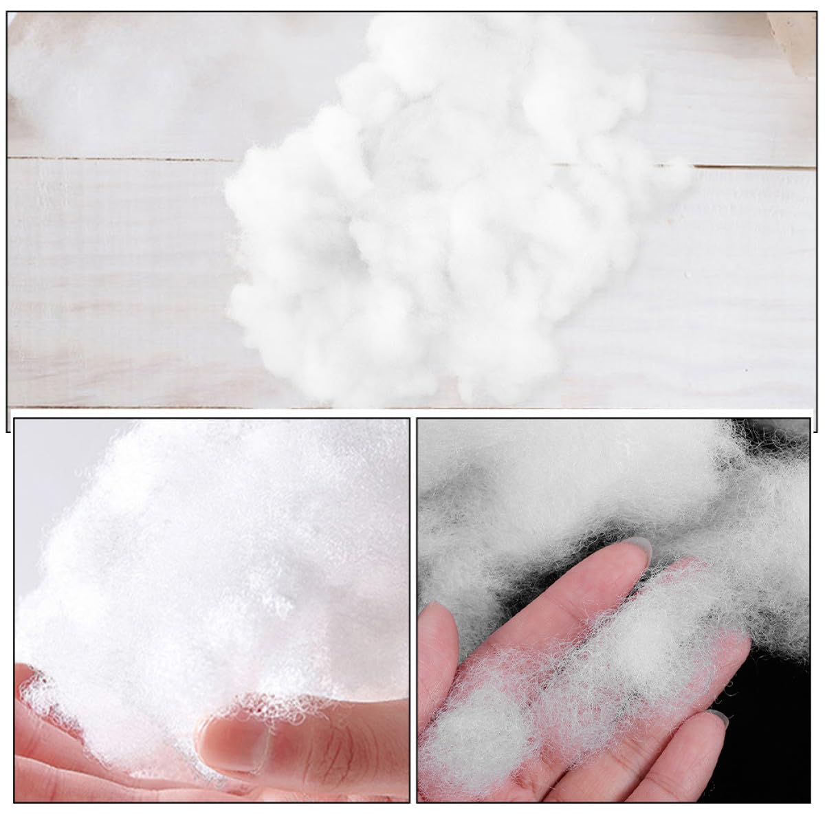 Relleno de Fibra de Poliéster para Peluches 125g, White