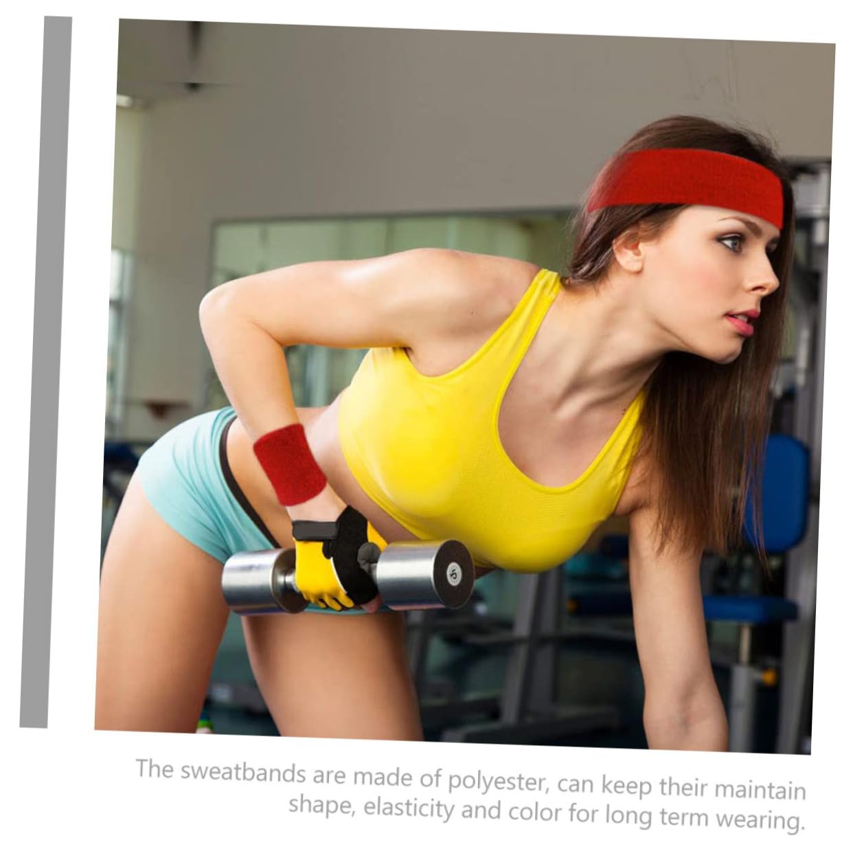 Sportarmbänder Satz mit Stirnband und Schweißbändern aus Polyester