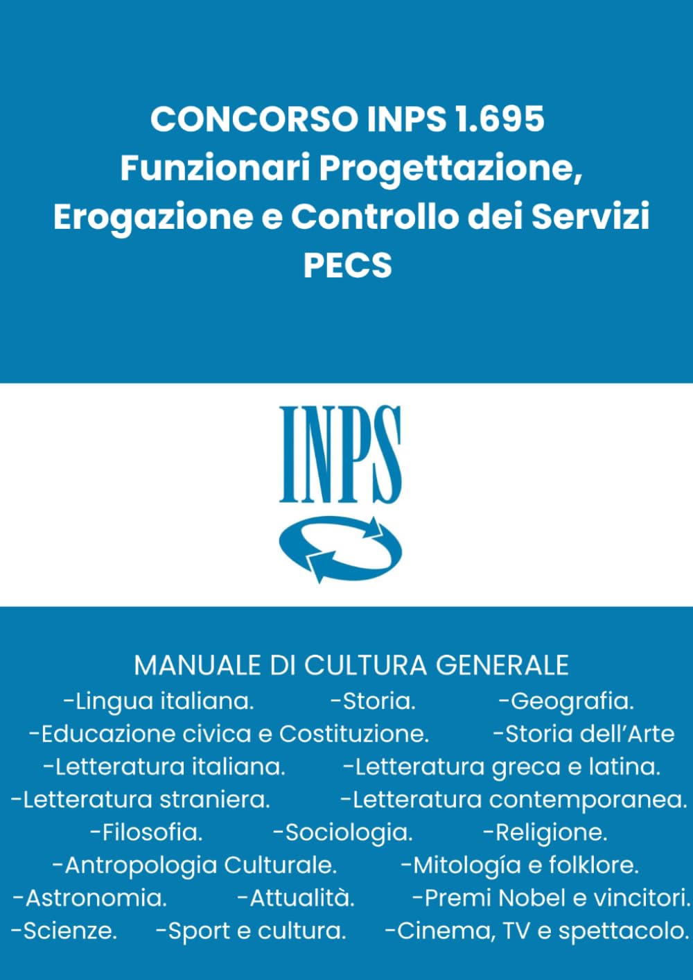 Concorso INPS 1695 Funzionari PECS: Manuale di cultura generale