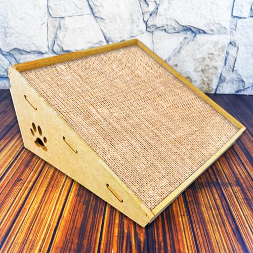 Rampa Arranhador Brinquedo Gatos Anti Stress Pet Mdf Sisal Juta