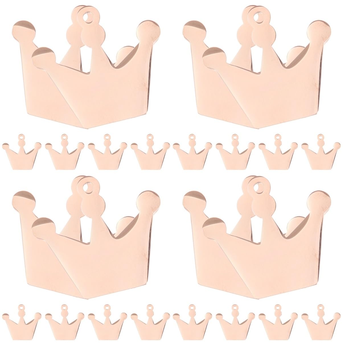 Tofficu Pendentif Couronne Étiquettes D'identification Pour Chiens Jolie Plaque D'identité Pour Chien Petite Plaque D'identité Étiquette De Chiot Métal Rose Gold