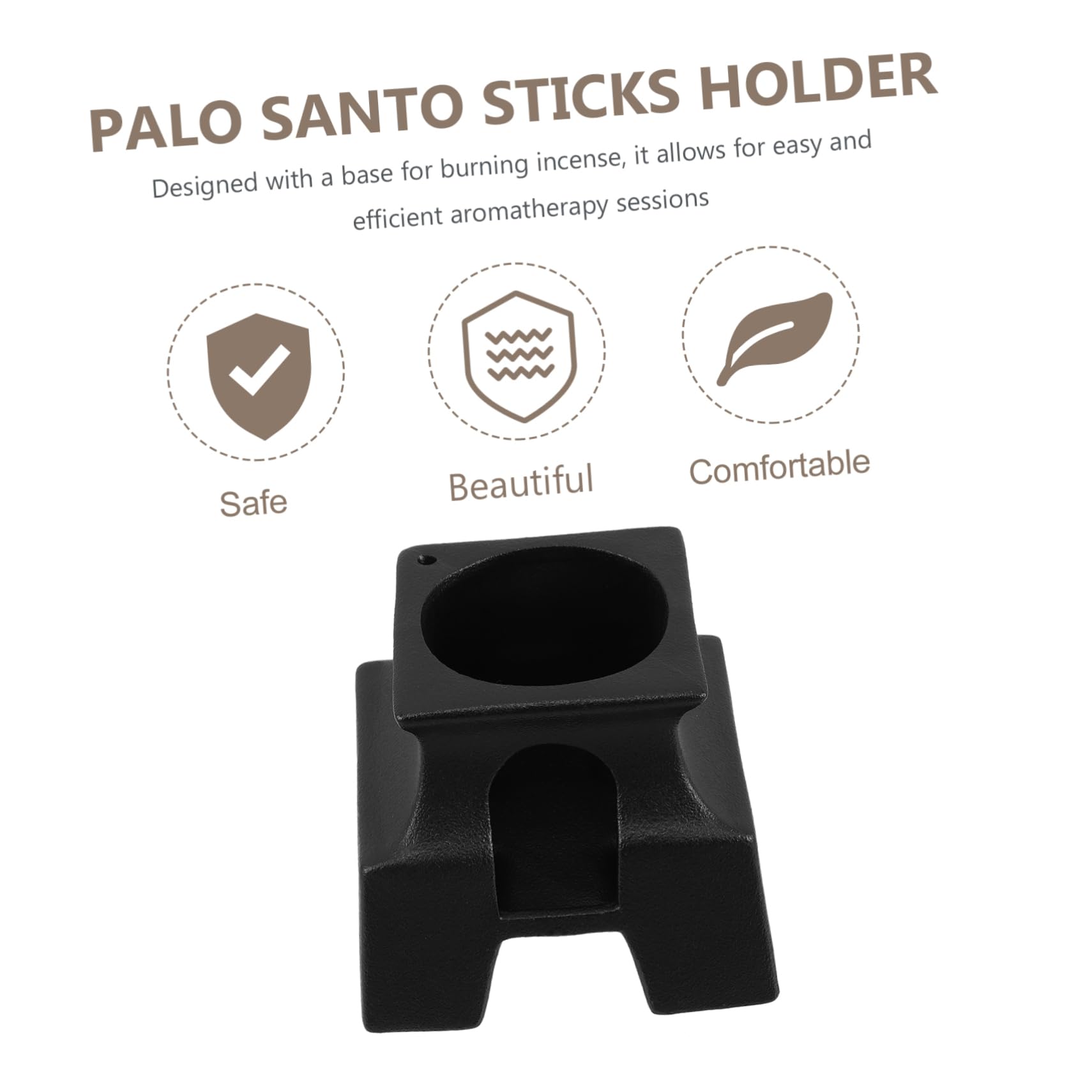 SOIMISS Keramik Multifunktionale Aromatherapie Basis Räucherstäbchenhalter aus Terrakotta Schwarz für Palo Santo und Salbei für Wohnraum und Meditationsdekoration