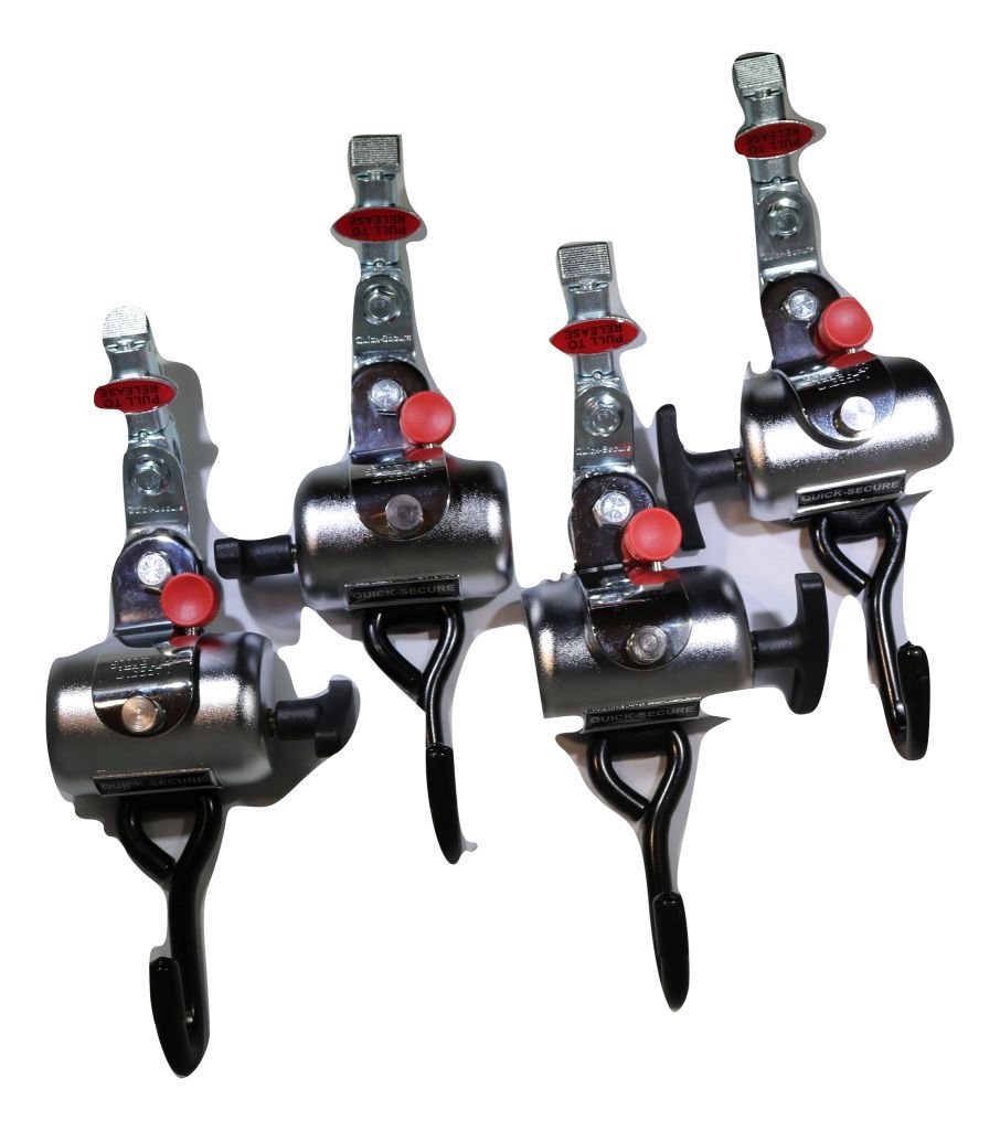 Quick-Secure Retractable Tie Down Straps fits Wheelchair L-Track : Health & Household