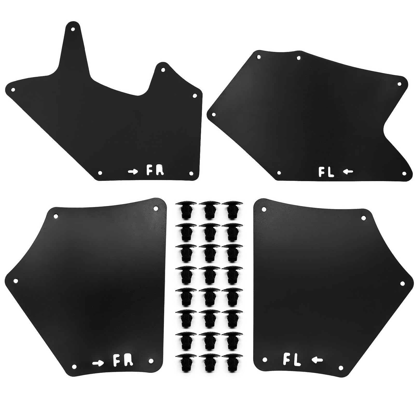 Front Splash Guards Fender Liner Shields w/Clips Compatible with 2007-2022 Tundra Sequoia Apron Seal Mud Flaps Mudflaps Mudguards 4Pcs 53737-0C030 53736-0C030 53739-0C020