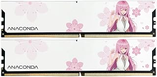 ANACOMDA Girl ANA Kingsnake DDR5 RAM 32GB (2 x 16GB) 6400MHz CL36 288-Pin Desktop Memory with Heatsink - Made in Taiwan