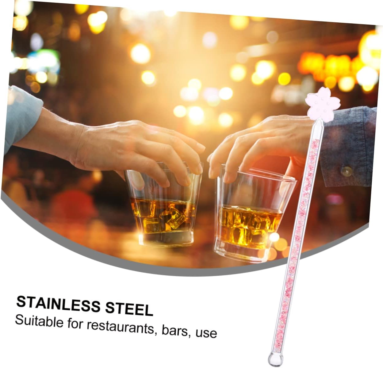 Ciieeo Creative Glass Swizzle Stick Elegant Mixing Stirring Rod for Cocktails and Drinks Shiny Long Handle Design for Home Bars and Parties