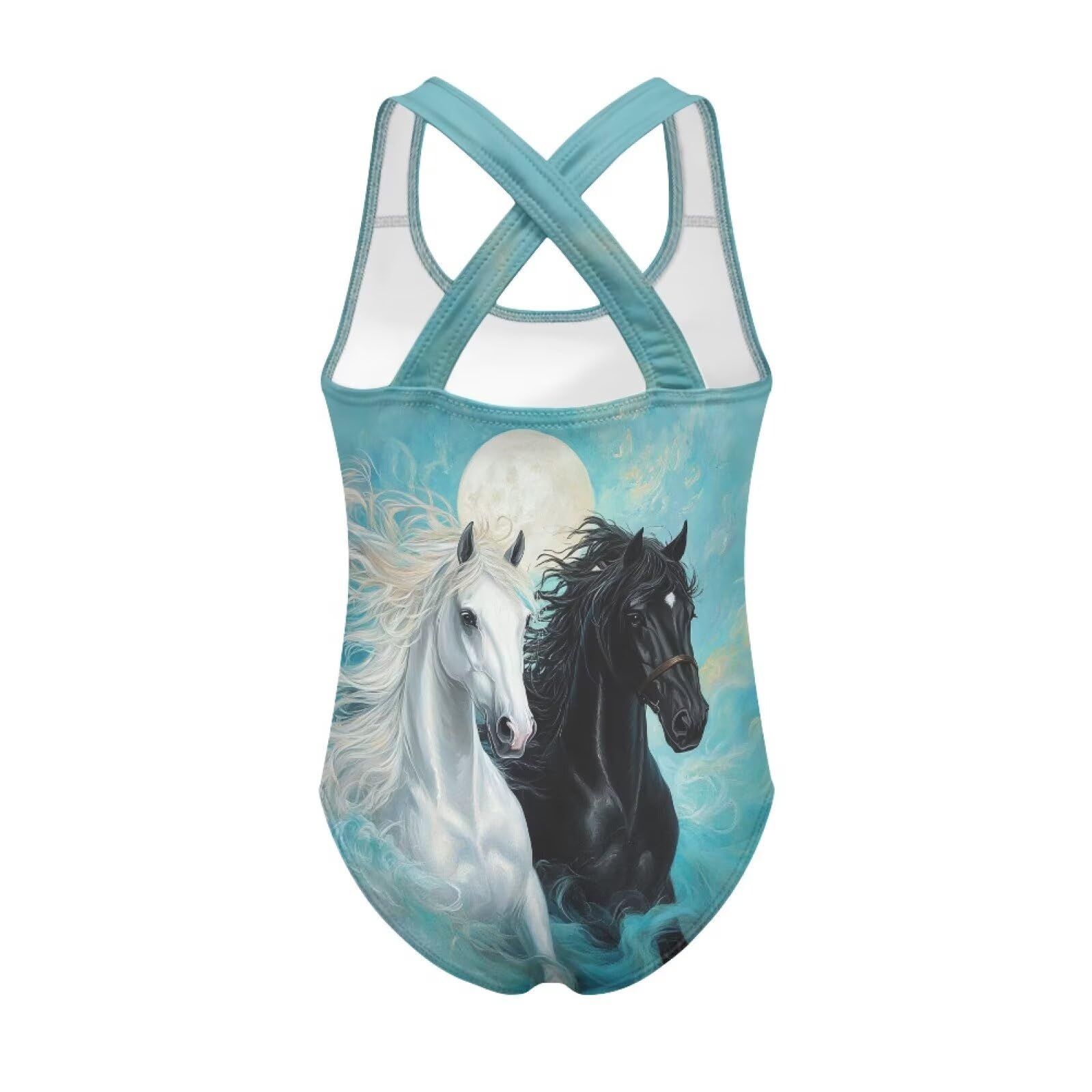 Showudesigns Traje de baño para niñas, traje de baño de una pieza entrecruzado