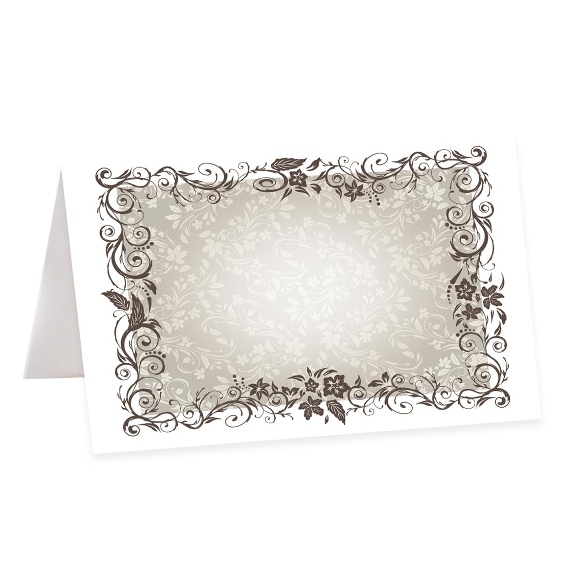 Andaz Press Halloween Name Place Cards for Table Setting, Goth Vintage Frame Blank Food Labels for Party Buffet Cards, Dessert Table Display, Scored Mini Signs Food Display, 24 Pack 2 x 3.5